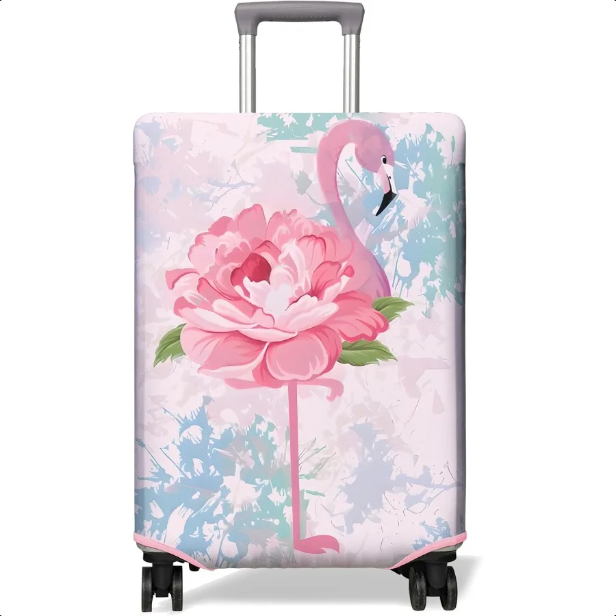 

Travel Lage Cover Suitcase Protector Fits 1832 Inch Wheel Covers PatternedTravel Related Items Flower Lage Protector Elastic L