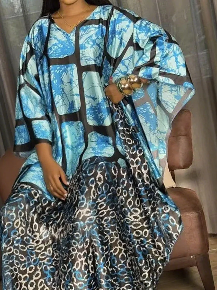 

Eid Ramadan Dresses for Women African Party Wear Dashiki Boubou Kaftan Ankara Print Long Maxi Dress Clothes