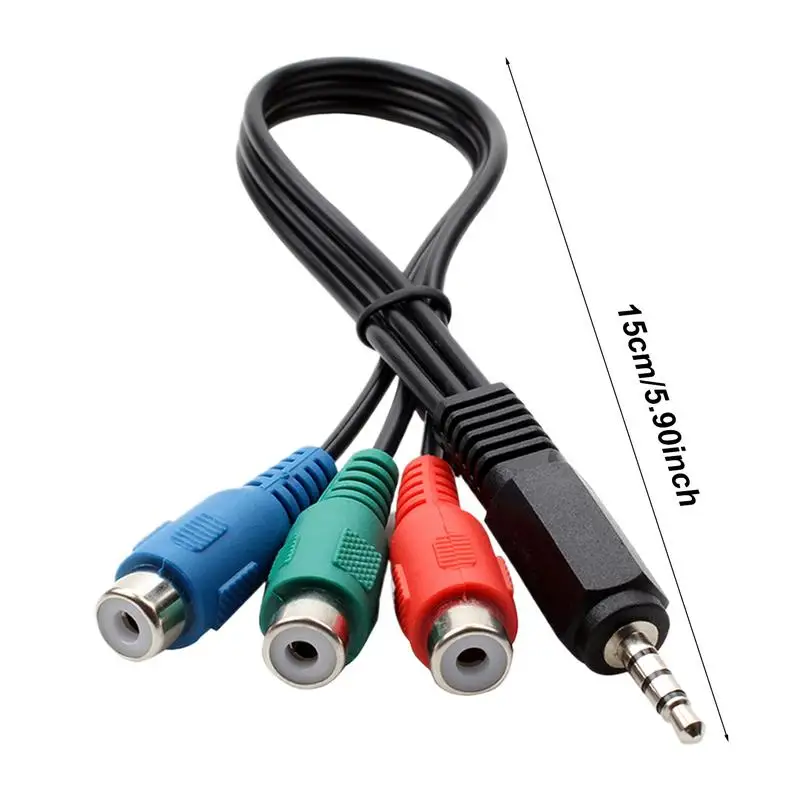 Adaptador fêmea cabo de áudio e vídeo simples design claro cabo adaptador de vídeo macio conector fêmea cabo de áudio e vídeo áudio puro