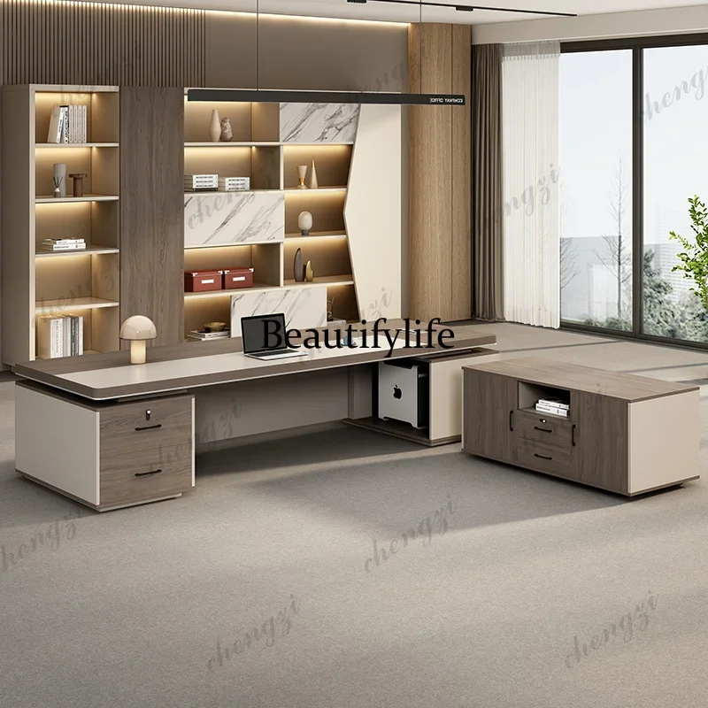 Beautiful  Nordic Luxury Office Desk Decoration Aesthetics Modern Specialty Computer Desk Workstations Writing Commercial Furnit