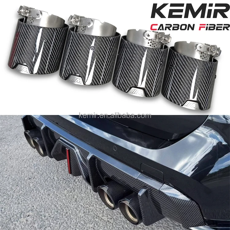 

ForOEM Replacements M Performance Carbon Fiber G8X Exhaust Tailpipe Tip Set For BMW M2 G87 M3 G80 G81 M4 G82 G83 M5 G90