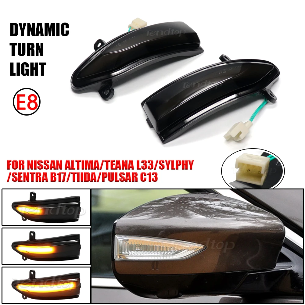 Turn Signal Light  Sequential Scroll Mirror Indicator For Nissan Altima Teana L33 2013- 2018 Sylphy Sentra Pulsar Tiida