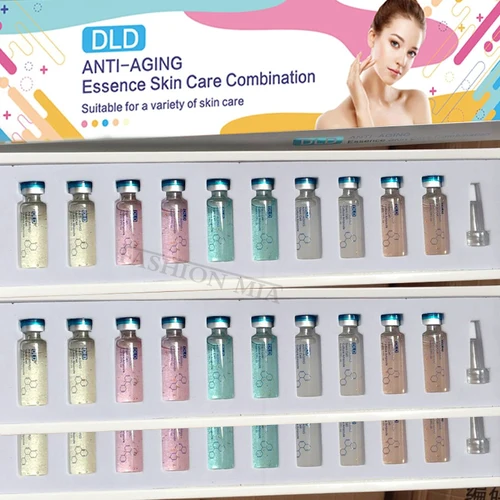 Kit de esencia de ampolla antioxidante de ácido hialurónico Facial, niacinamida, salmón, ADN, hidrata, rejuvenecedor, reduce los poros, cuidado de la piel