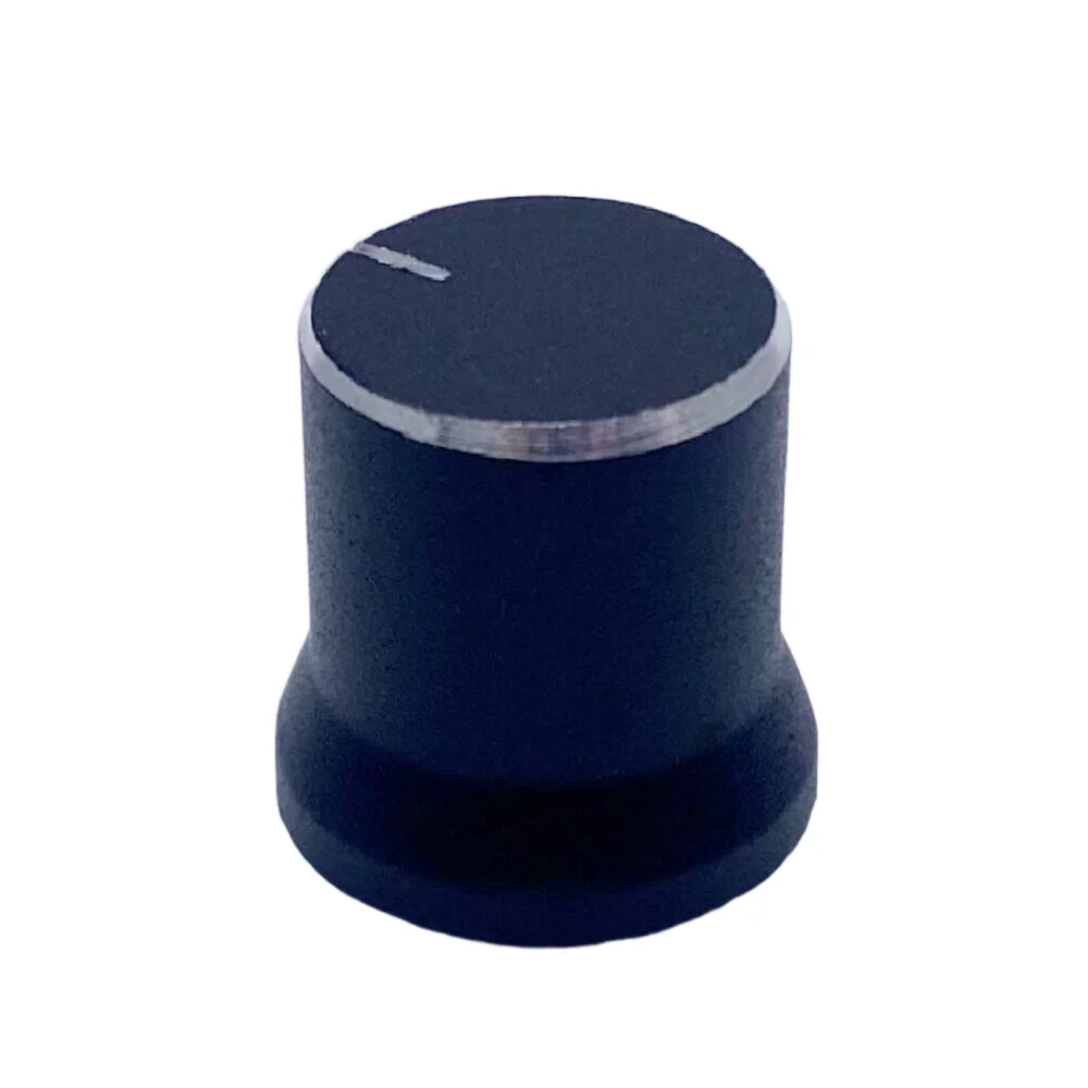 Perilla de Control de potenciómetro de aleación de aluminio, 1 piezas, 15x15mm (d x h), tapa de perillas de Audio de volumen para eje moleteado de 6mm de diámetro