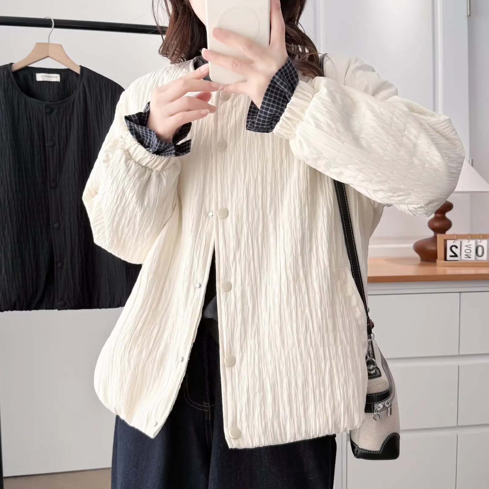 Parki damskie XXXXL Plus Size, codzienne, jesienno-zimowe, w stylu koreańskim, ocieplane kurtki 9687