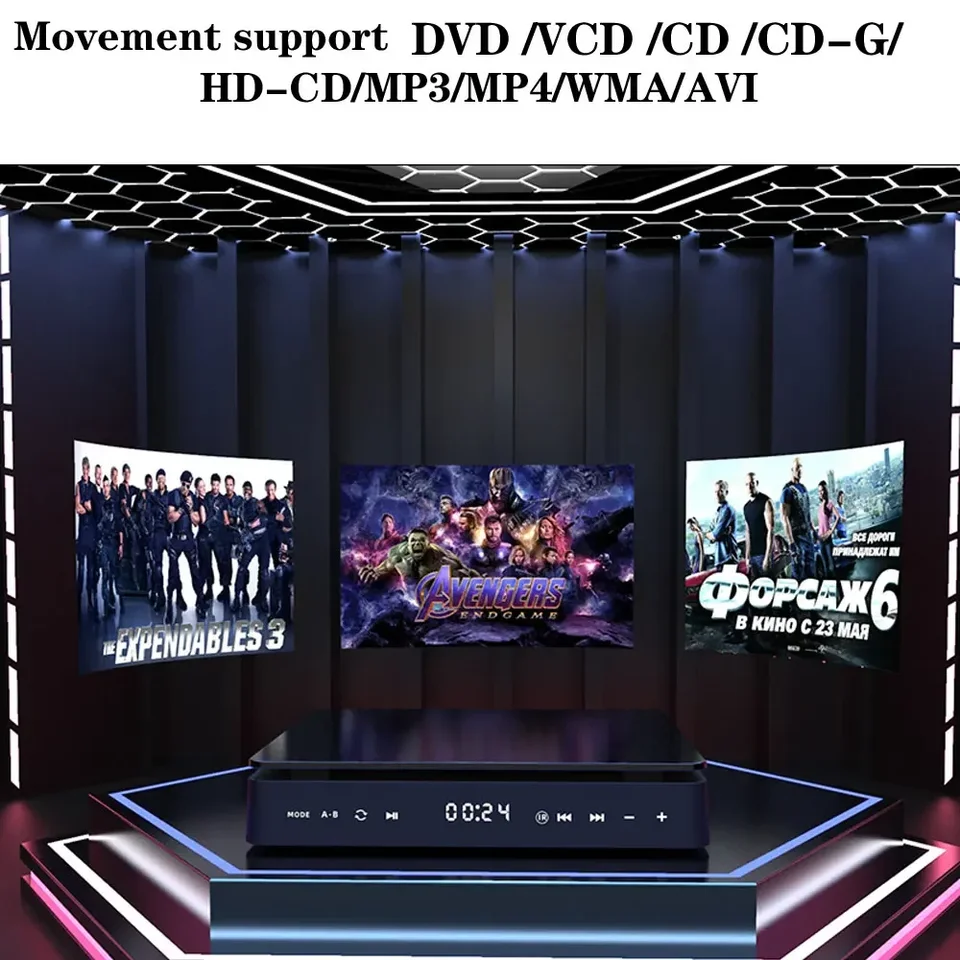 ポータブルDVDプレーヤー 1080P HD クリップ式
