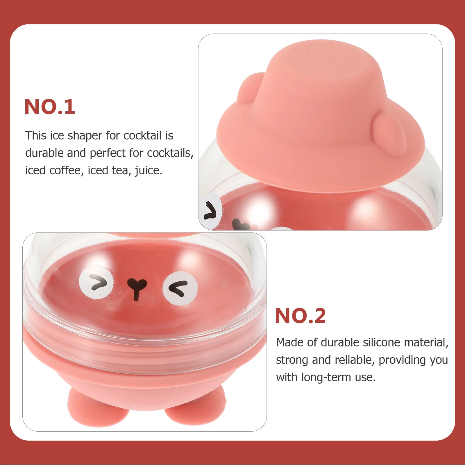

Leak-Proof Silicone Ball Shape Ice Cube Mold Decorative Ice Shaper for Whiskey Cocktail Party Favor Juice Supply