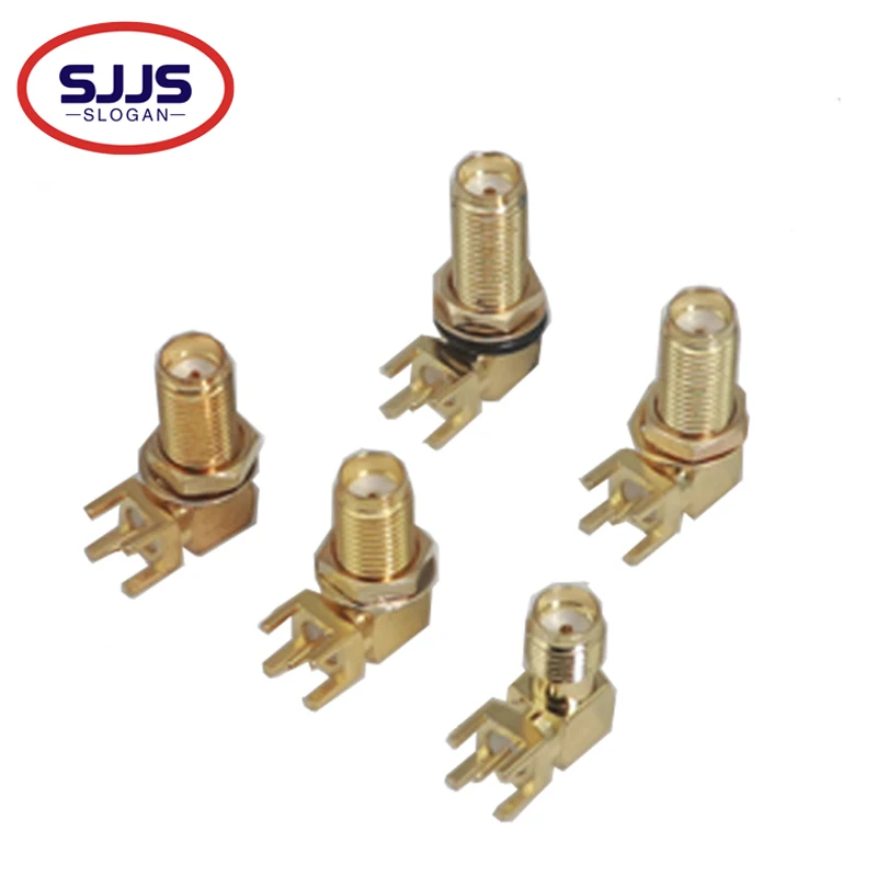 【20-5PCS】SMA-KE/ positive foot bending foot SMA-KWE/KHD joint RF RF antenna solder plate outer screw inner hole female seat