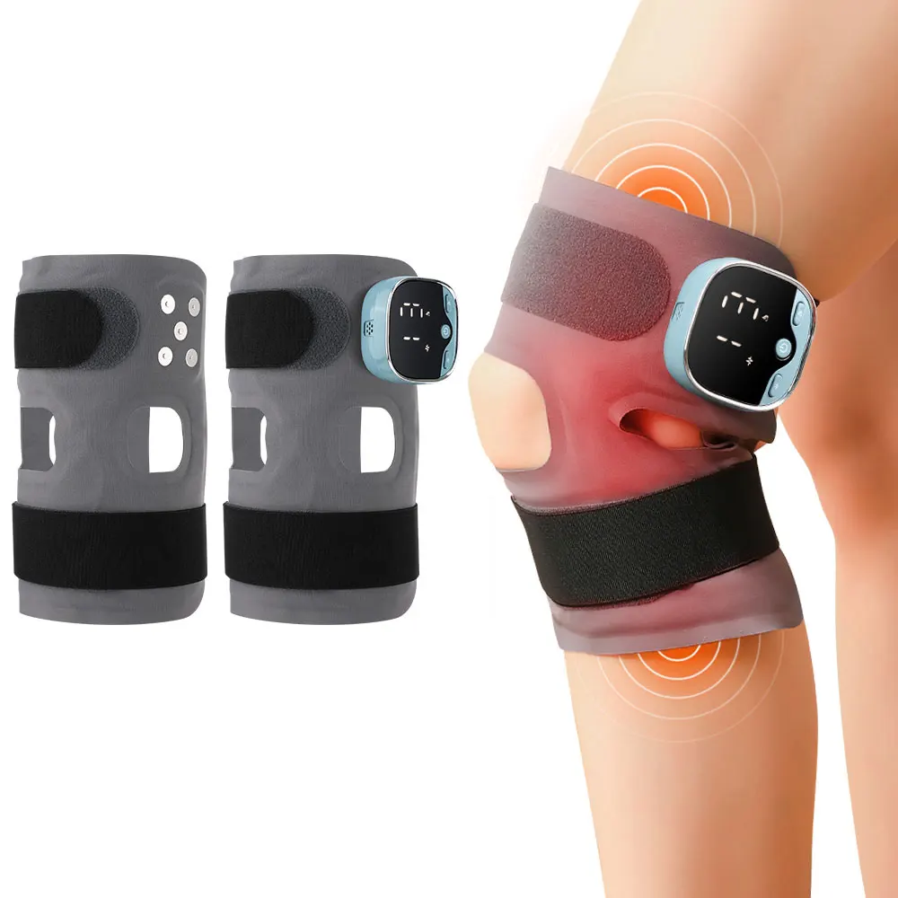 

EMS массажный пояс для колена, графеновый нагрев, термомассажер для плеч, локтевого сустава, английские голосовые подсказки, контроль 3 в 1, массажеры