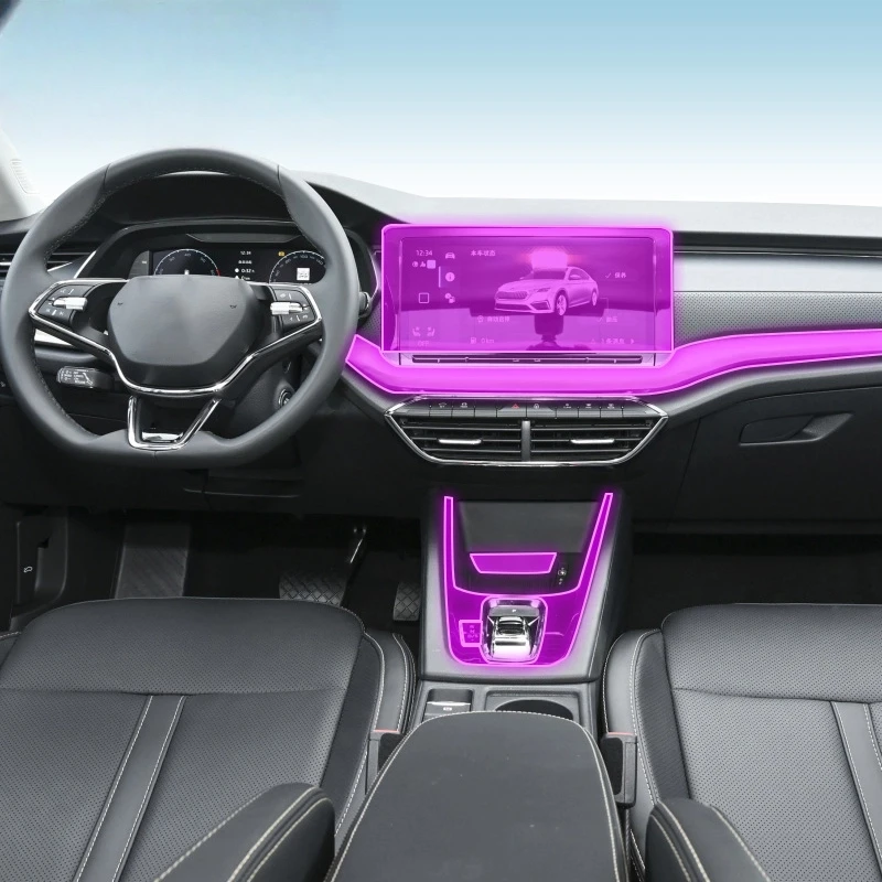 

For Skoda Octavia 2022-2023 Car Interior Film Dashboard piano board Shift center console Anti-scratch transparent TPU PPF Film