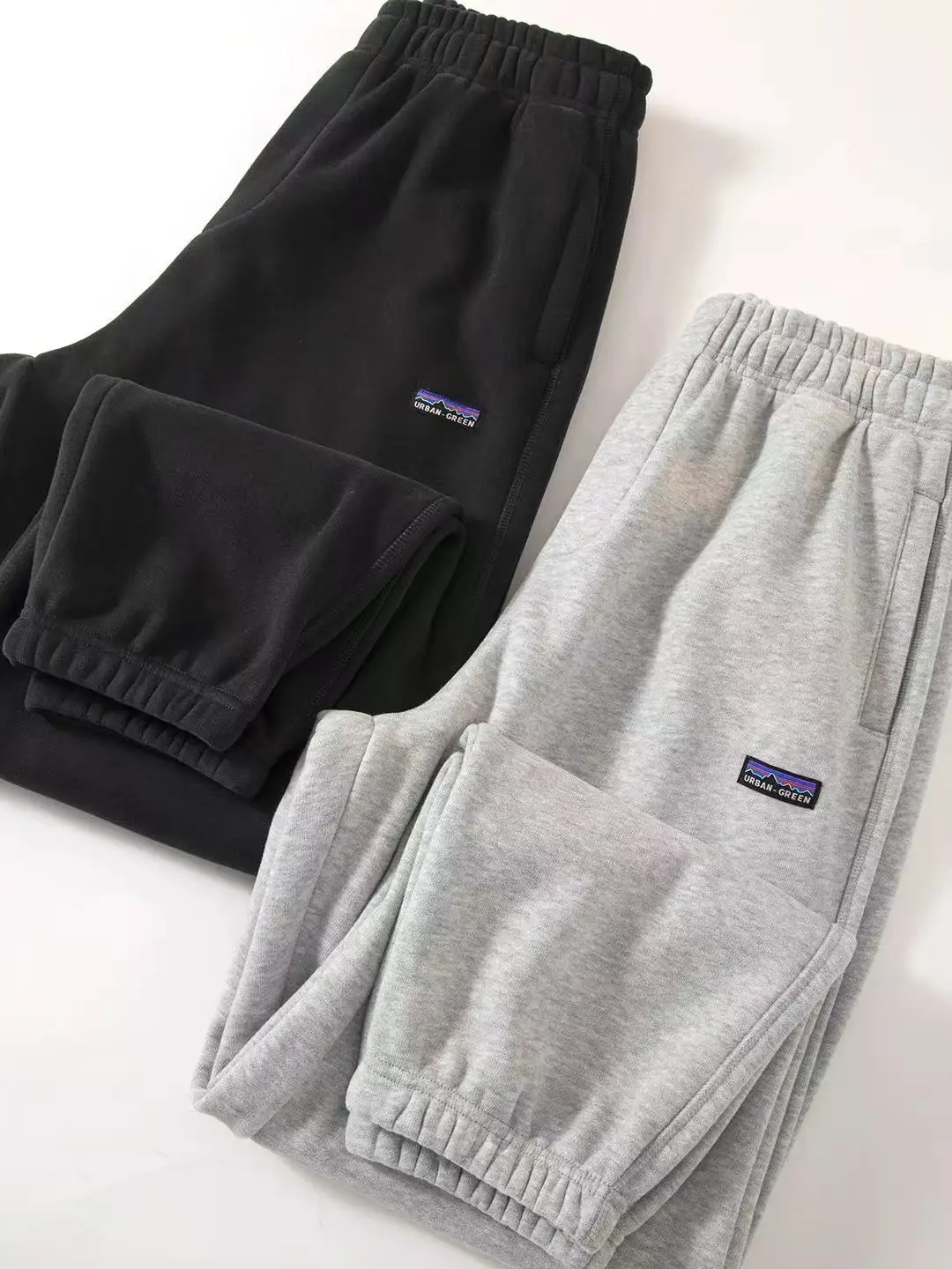 Ba jia ti inverno fce forrado perna reta calças esportivas femininas quentes soltas com punho casual all-match calças compridas