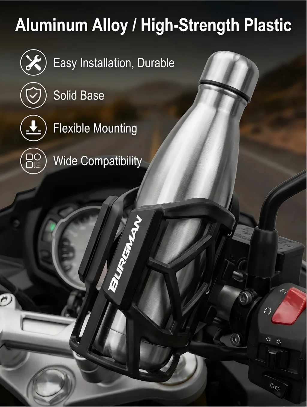 

For BURGMAN AN125 AN250 AN400 AN650 AN 650 400 650 2018 2019 2020 Universal High Quality Motorcycle Beverage Water Cup Holder