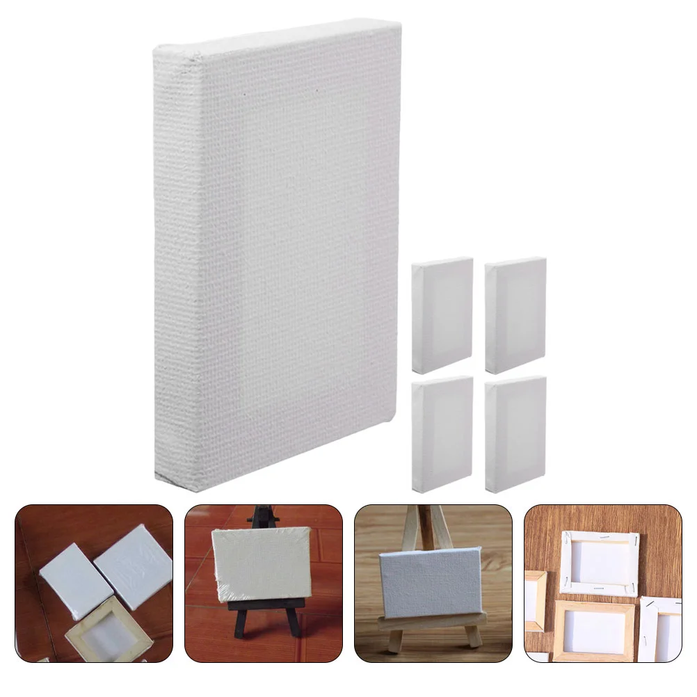 5 Pcs Mini Canvas Frame Blank Drawing Frames Boards for Painting Artist Dye Wood Photo