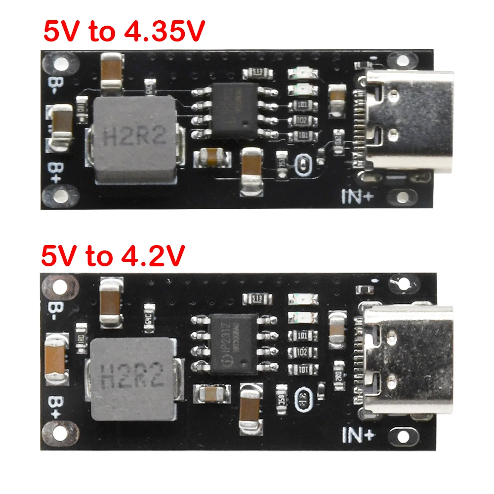 3A High Current Polymer Ternary Lithium Battery Charging Board 5V to 4.2V/4.35V Support Type C Inputd