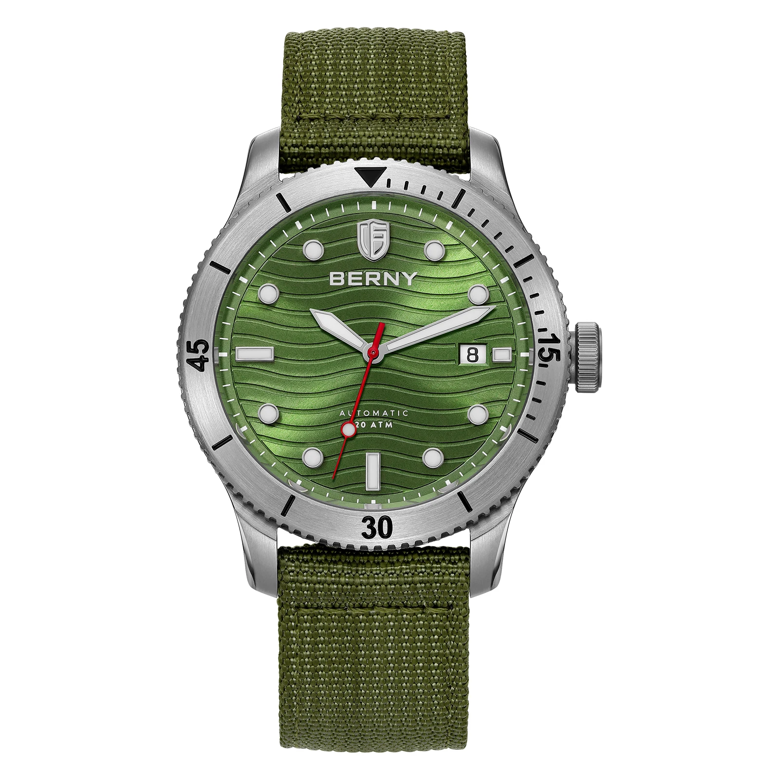 BERNY Топ Автоматические Дайверские Часы для Мужчин PT5000 Механизм 20ATM Водонепроницаемые Светящиеся Сапфировые Линзы Спортивные Часы Для Плавания Дайвинг Мужские Часы