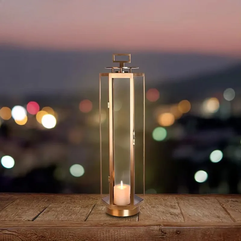 This season's popular products, suitable for outdoor camping, living room lobby, portable brass glass European IP44 portable
