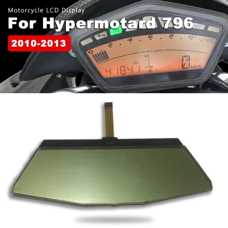 LCD Display HD Ultra Thin Screen for Ducati Hypermotard 796 Accessories 2010-2013 Motorcycle Speedometer Instrument Guages