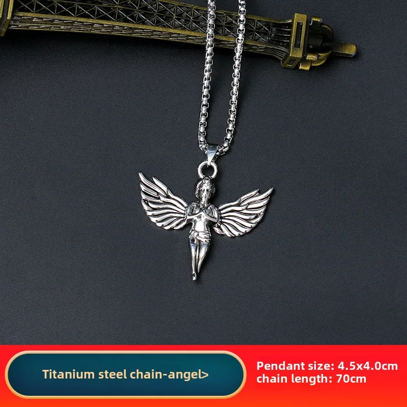 JesusCrossNecklaceRobotDinosaurAngelPendant mode charme hexagramme Clown ours collier vêtements correspondant accessoires cadeau pour hommes