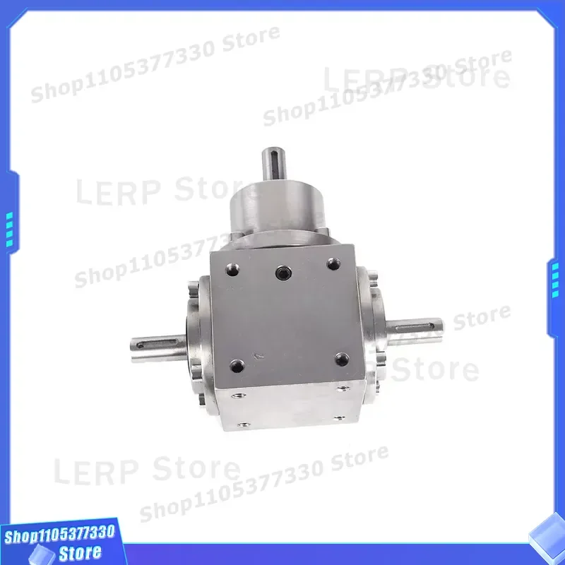 Mini Electric Three Way Spiral Bevel Gearbox Compact Design for Industrial Automation Small Size High Torque Transmission