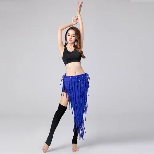 Imagen 2 del producto 1 unids/lote, falda de perlas para danza del vientre para mujer, accesorio de baile, trajes de baile para niña, falda, trajes de baile