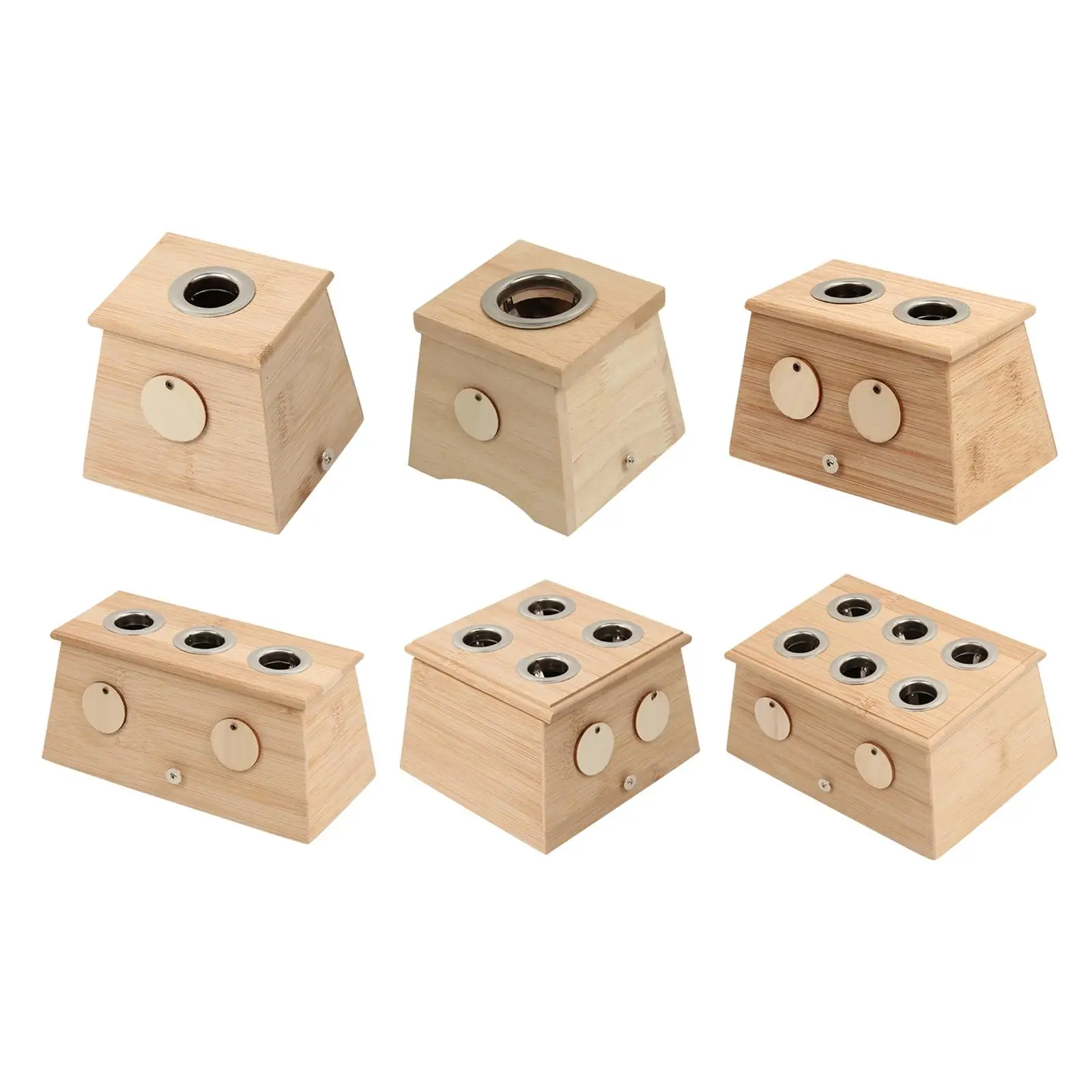 Portable Moxa Sticks Storage Box Wooden Moxibustion Burner Rack for Sleeping Sitting Working Anywhere