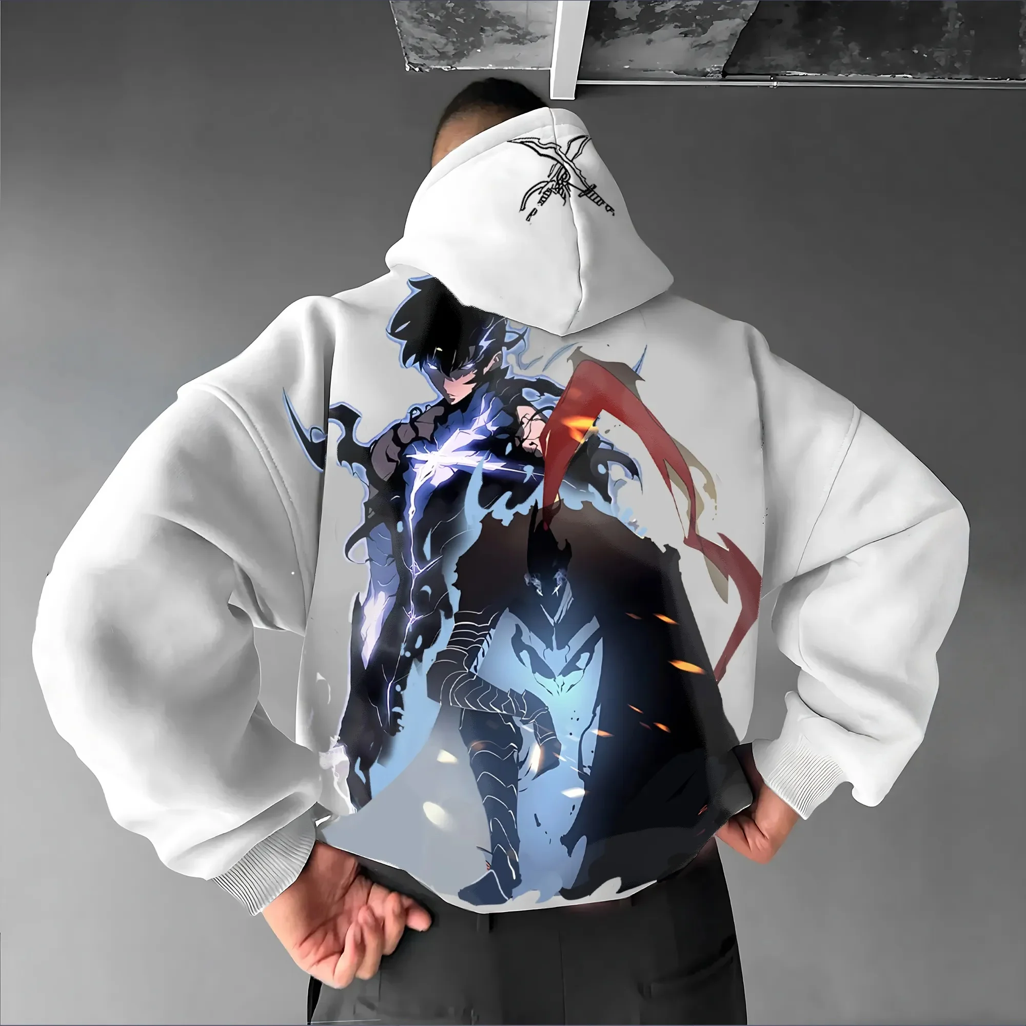 

Shadow Monarch Dagger Hoodie,Sweatshirt,Anime Merch,Top,Otaku Must-Have,Animecore,Harajuku,Oversized Fit,Men,Fan Gift