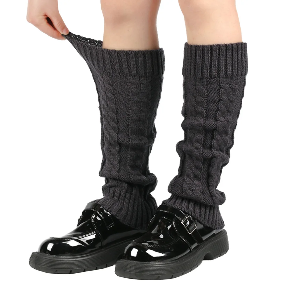 Women Thick Knitted Stockings Warmer Over Knee Long  Sexy Casual Thick Stripes Stacking Thick splayed Fried Dough Twists socks