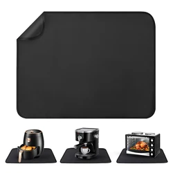 40 X 60 Cm Black Heat Resistant Air Fryer Mat Fireproof Silicone Mats For Kitchen Countertop Protector Non-Slip