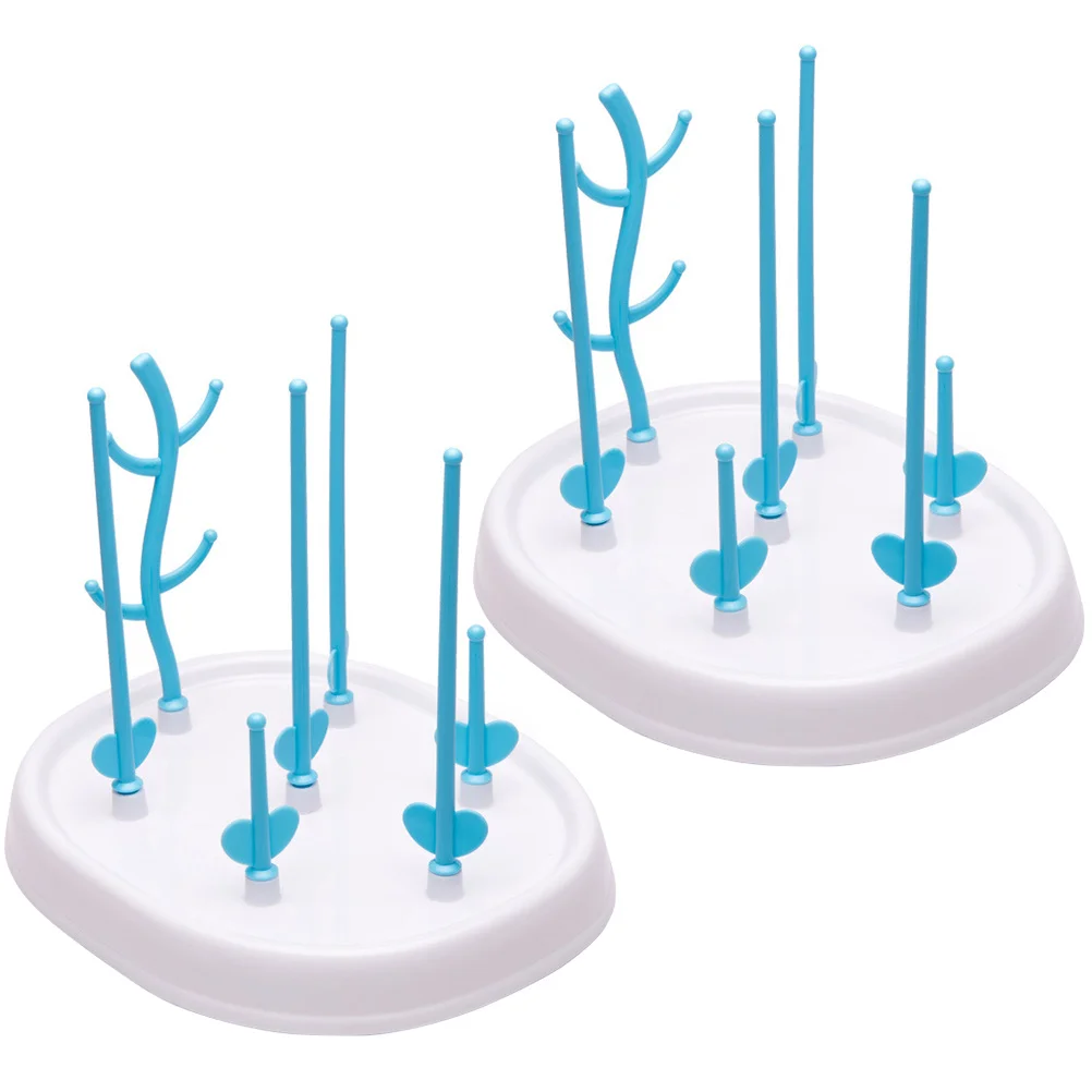 

2 шт., сушилка для детских бутылочек, вертикальная подставка для сушки бутылочек, чашки, стеклянные аксессуары для детской комнаты, прочная сливная доска, легко чистится