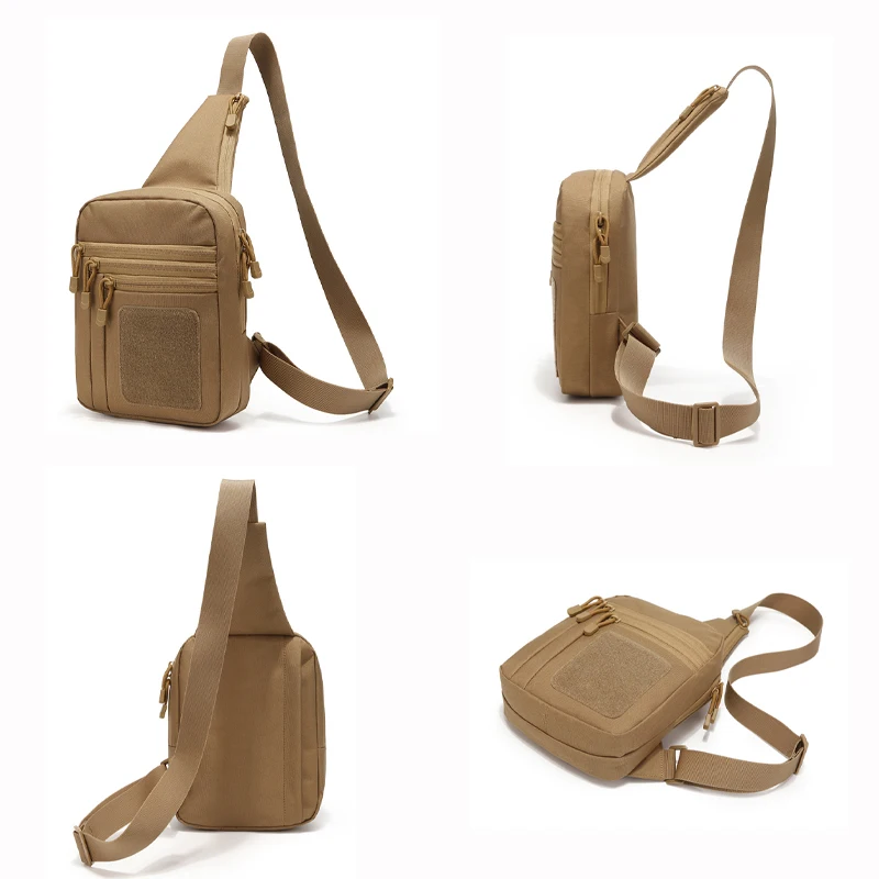 Bolsa de ombro para arma ao ar livre, coldre universal para pistola, bolsa de peito casual para caça, acampamento, escalada, esportes, pacote de peito tático