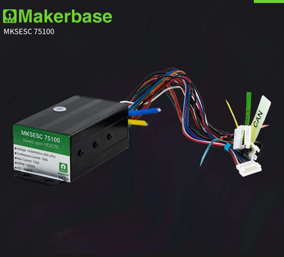 Makerbase VESC75 75V100A FOC ESC Based on Benjamin Firmware For RC Aircraft Brushless Motor