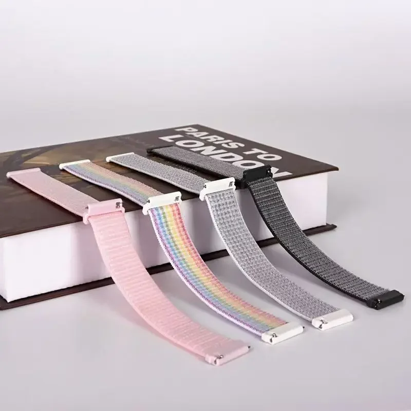 Ремешок для часов 22 мм-20 мм для Amazfit GTR-GTS 4-3-2-2e/GTR 42 мм/47 мм bip-U-S-lite, нейлоновый ремешок с петлей, спортивный correa amazfit gts 4 2 mini