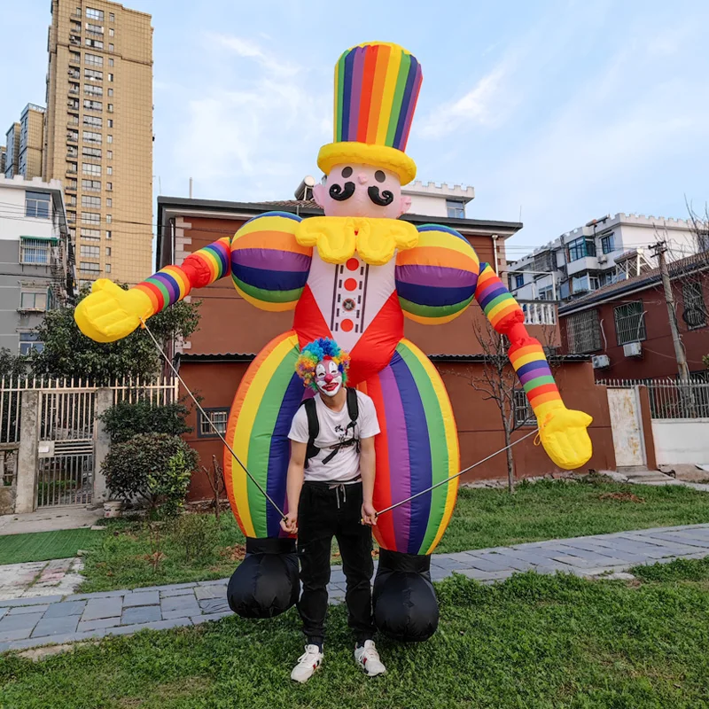 Inflatable walking clown air model doll cartoon giant clothing custom dancing shopping mall parade park performance