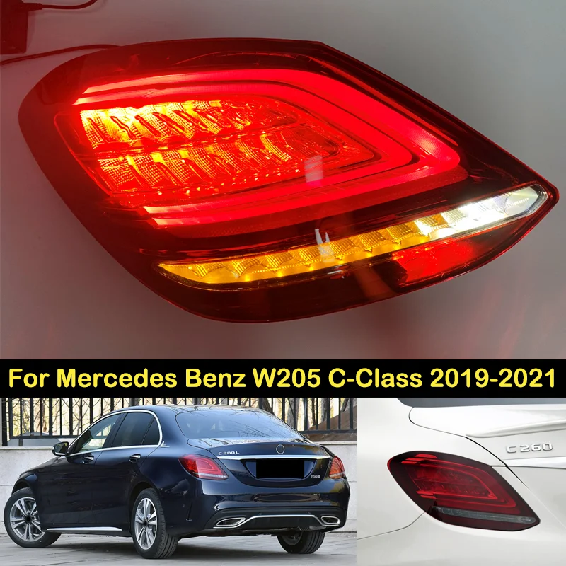 

DECHO Taillight For Mercedes Benz W205 C-Class 2019-2021 C200 C180 C300 Brake Light Rear bumper Taillights taillamps tail light