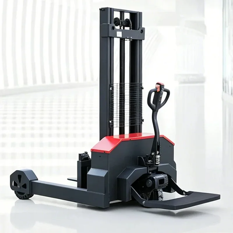 Electric Lift Trucks, Off-Road Wheel Stand-On Pallet Stackers, Vertical Walkie Electric Stackers, Factory Material (Customized)