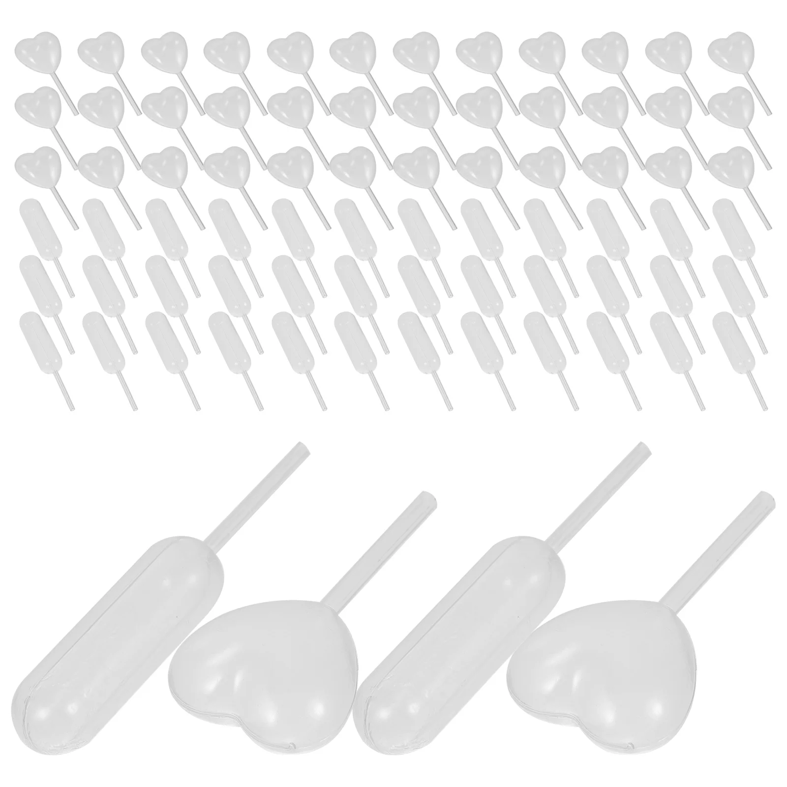 

100 pcs Liquid Dropper Pipettes Transfer Pipettes for Cupcake Chocolates Strawberry Infused Tubes Heart Shaped Rectangular Cake