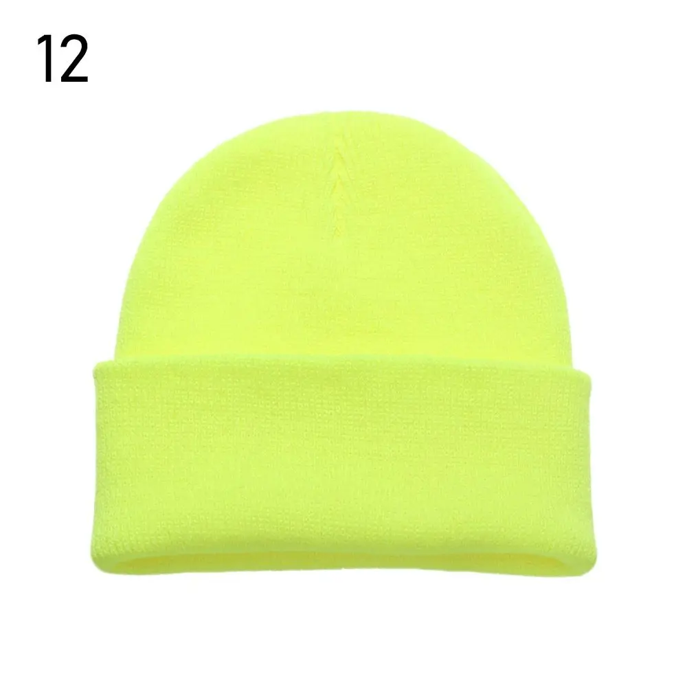 

18 Colors Woman/Men Solid Cute Warmer Bonnet Winter Autumn Hats Female Beanie Caps Knitted Beanies