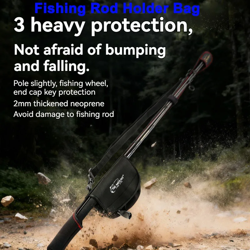 

85cm Fishing Rod Holder Bag Portable Carrier Fishing Reel Bags Nylon Pole Storage Bags Folding Rod Pouch Tackle Fishing Tool