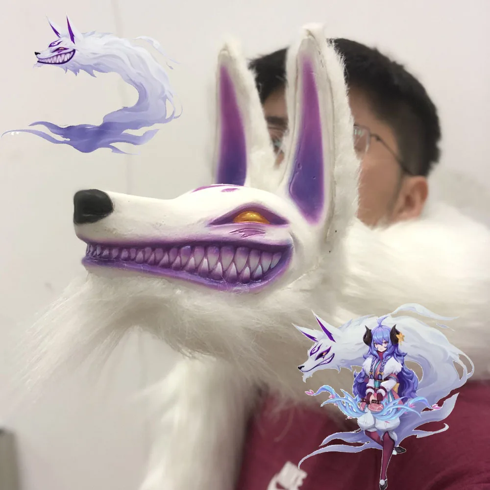 Kindred Mask LOL Eternal Hunters Spirit Blossom Cosp Replica Prop Decoration Character Hallow Christmas Party Props  Accessories
