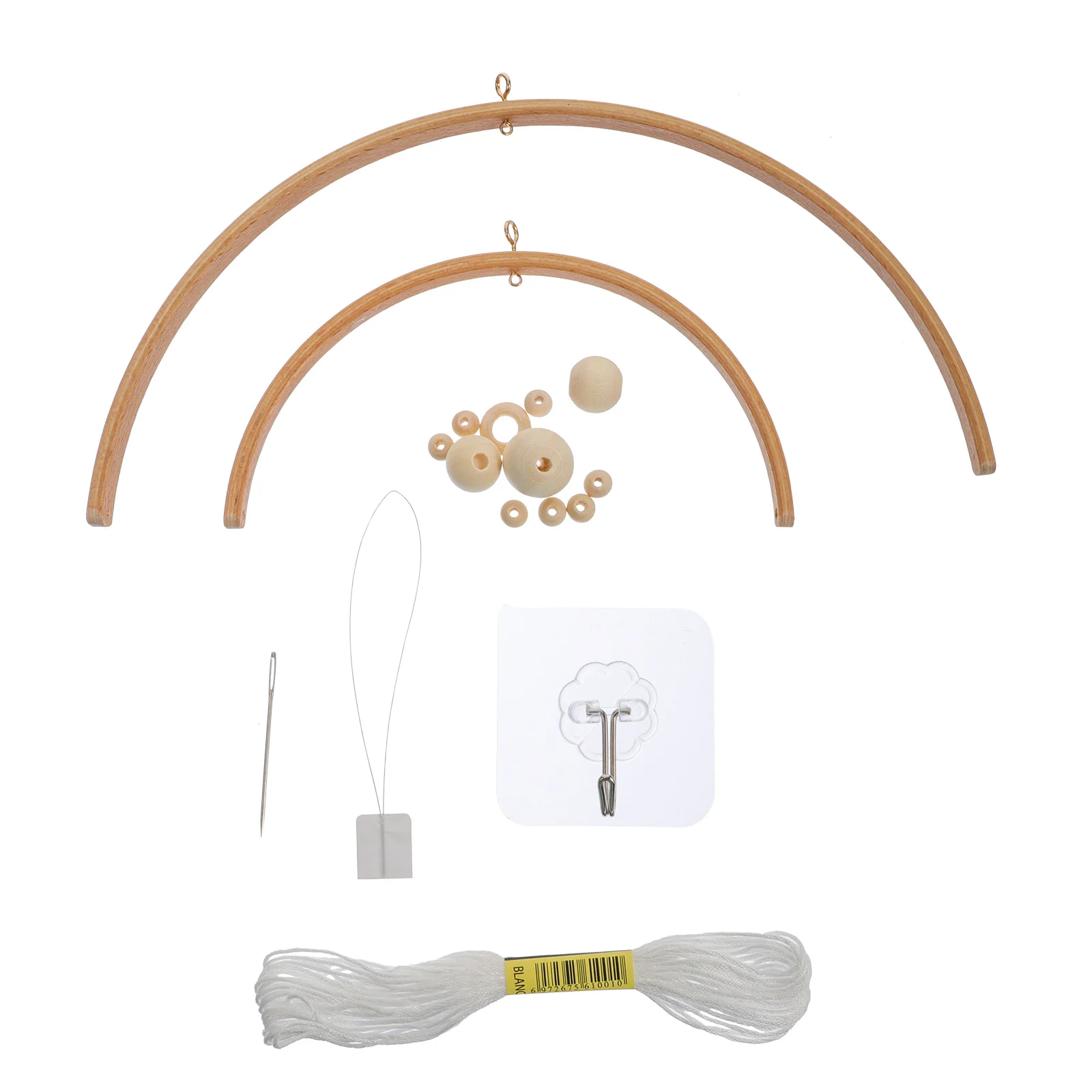 

Wooden DIY Wind Chime Kit Semicircle Decoration Material Craft Kids Bedroom Car Round Handmade Sewing Supplies