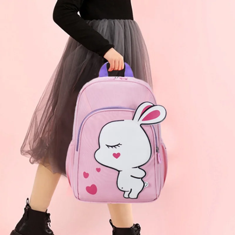 Girl Sweet Cartoon Rabbit Schoolbags 2022 New Cute Children Students Grade 1-3 Reflective Backpacks Kids Large Capacity Bags Hot