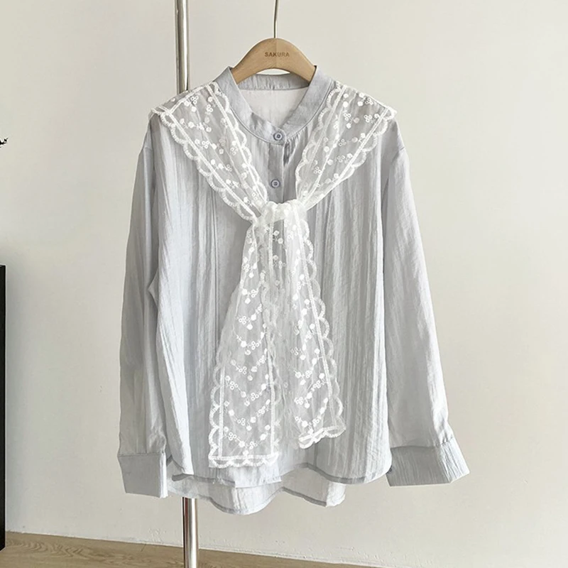 Lace Crochet Hollow Fake Collar Women Small Shawl Decorative Fake Collar Women Clothes Accessories Detachable Collar image 3