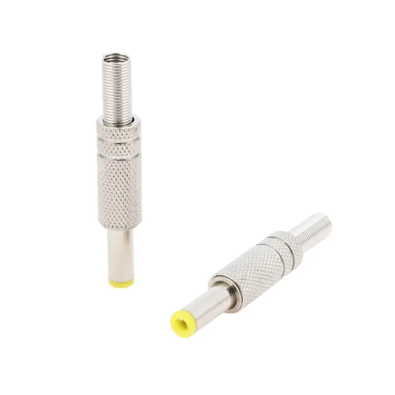 10Pcs For DIY Electronics Repair Projects Power Wiring Projects 55x21mm 55x25mm Durable Metal DC Power Plugs Jack Connector