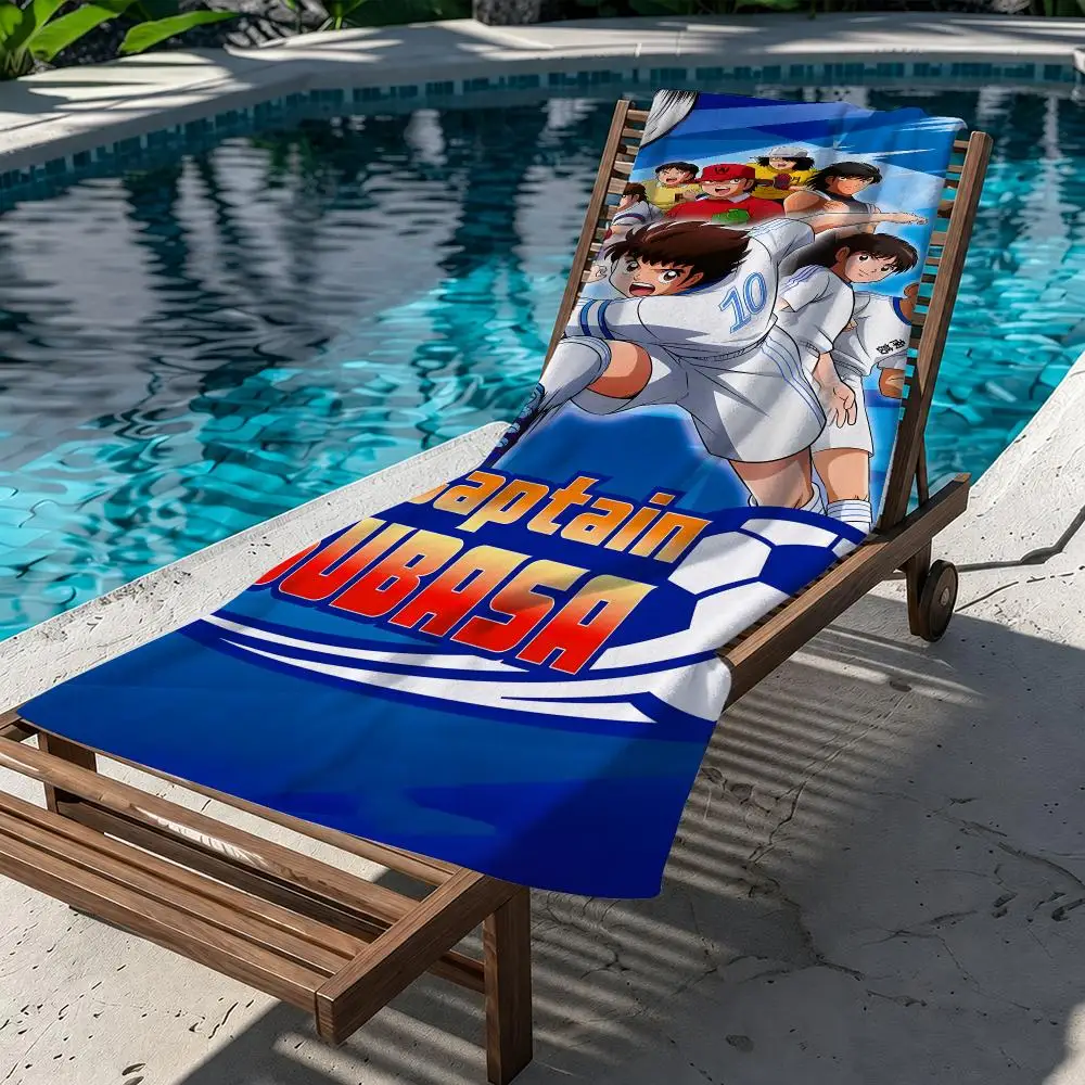 Cartoon C-Captain Tsubasa Towel Beach Towel Quick Dry Absorbent Bath Towel For Swimming Gym Camping Outdoor Sunbathing
