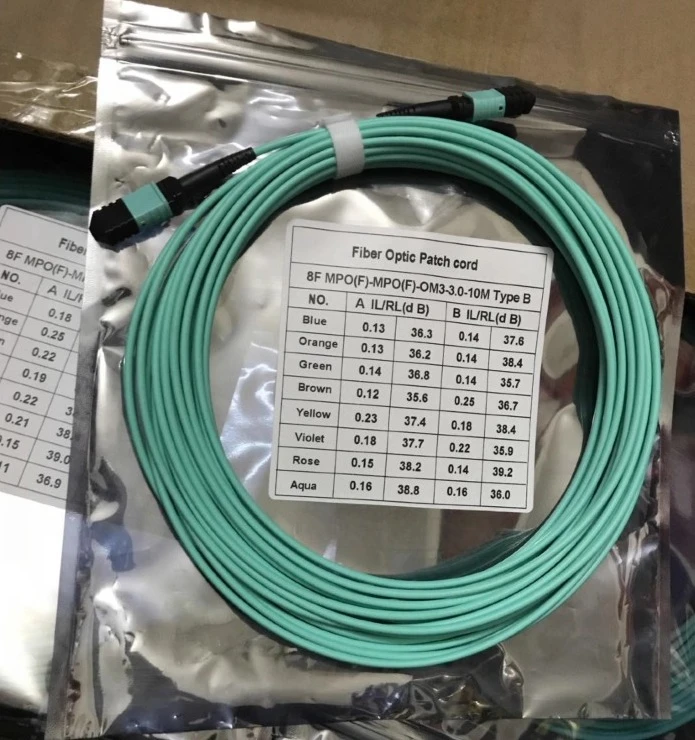 New For 10m 15m MPO-8core multimode OM 30,000 megabyte 40G end fiber jumper QSFP + optical module fiber