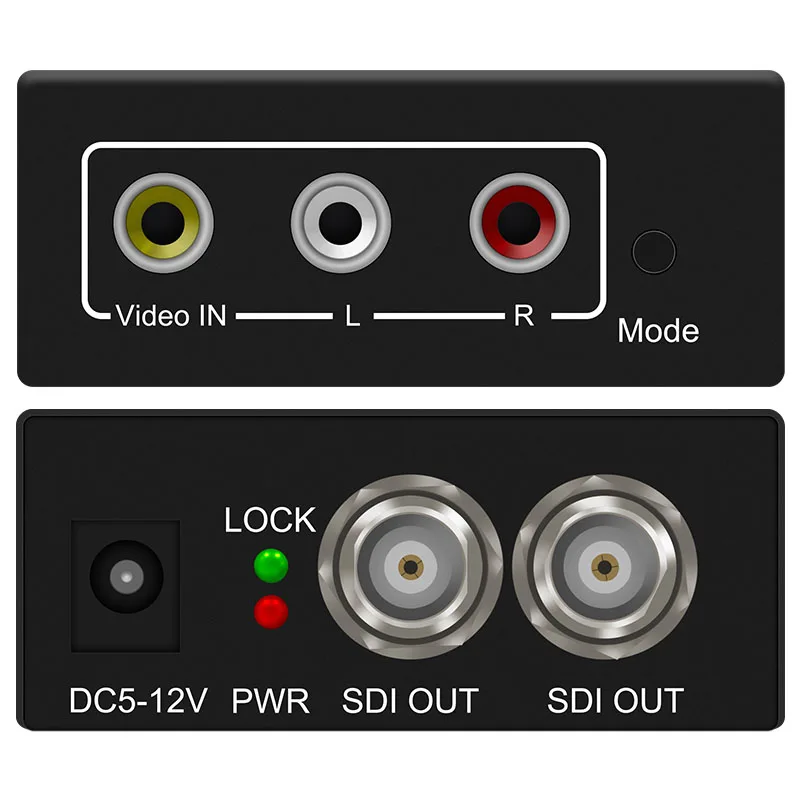 

2025 New Style SDI Converter Adapter CVBS 3D decoding to SDI Support Full-HD / SD-SDI / 3G-SDI 2 SDI Ports