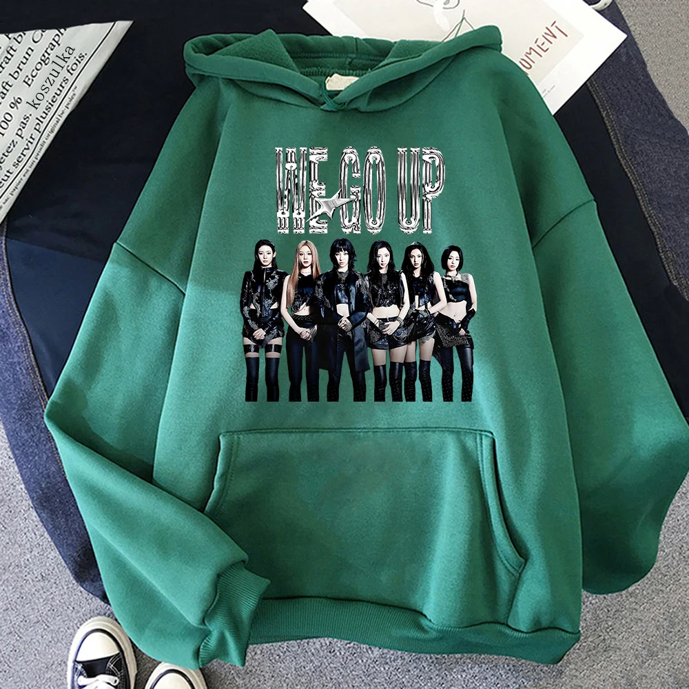 Babymonster نحن نذهب حتى هوديي الرجعية النساء/الرجال هوديس الإناث الخريف الشتاء الملابس لمحبي الهدايا الجمالية البلوز خمر