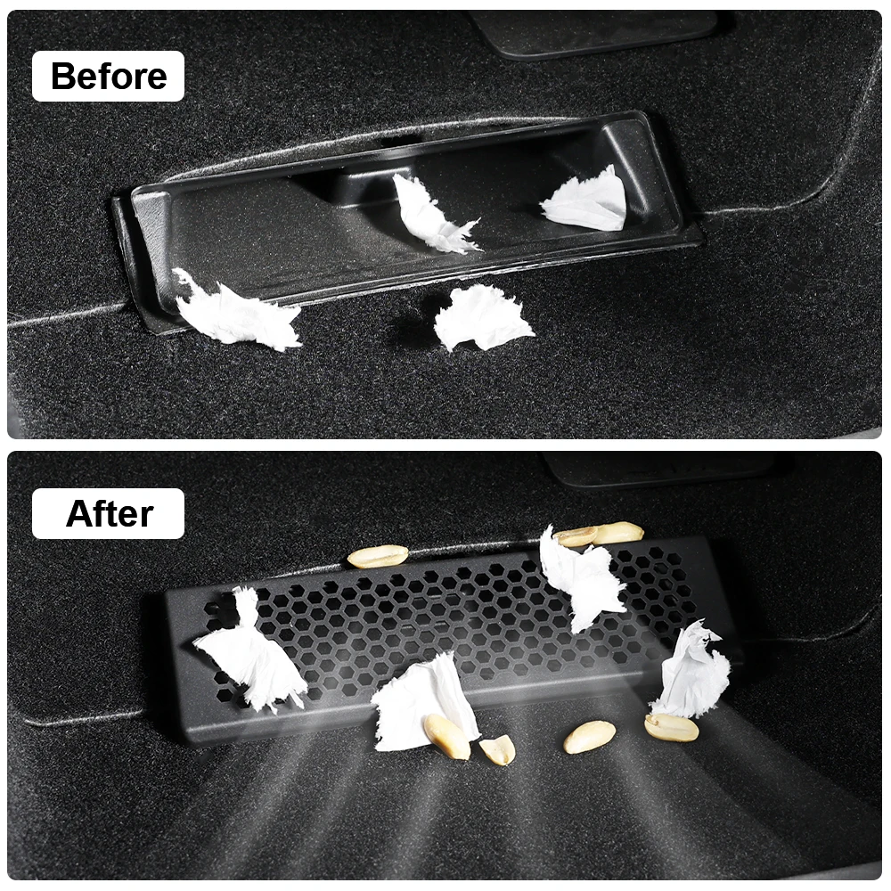 Car Under Seat Air Vent Dust Filter Protector Circular Hole AC Air Inlet Cover Guard for Tesla Model 3/Y Interior Clean Modifica