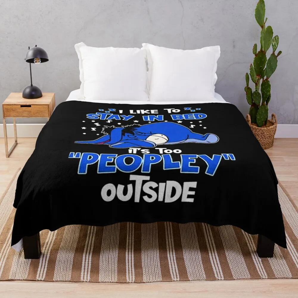 

I Like To Stay In Bed Eeyore Throw Blanket Luxury Brand Weighted Bed Blankets For Baby Blankets