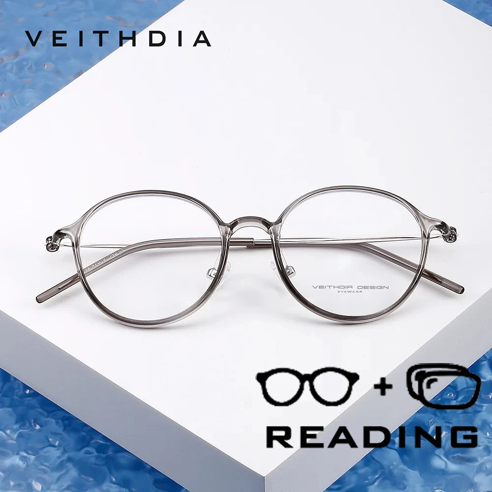 

VEITHDIA новые модные очки для чтения с защитой от синего луча TR90, оправа из сплава, дужка, поликарбонатные линзы + 1,00 +1,50 +2,00 +2,50 R0712